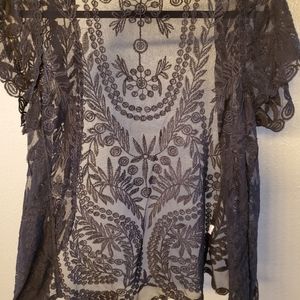 Black Lacy Cover Top